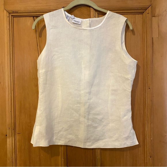 White linen tank top - Picture 1 of 5